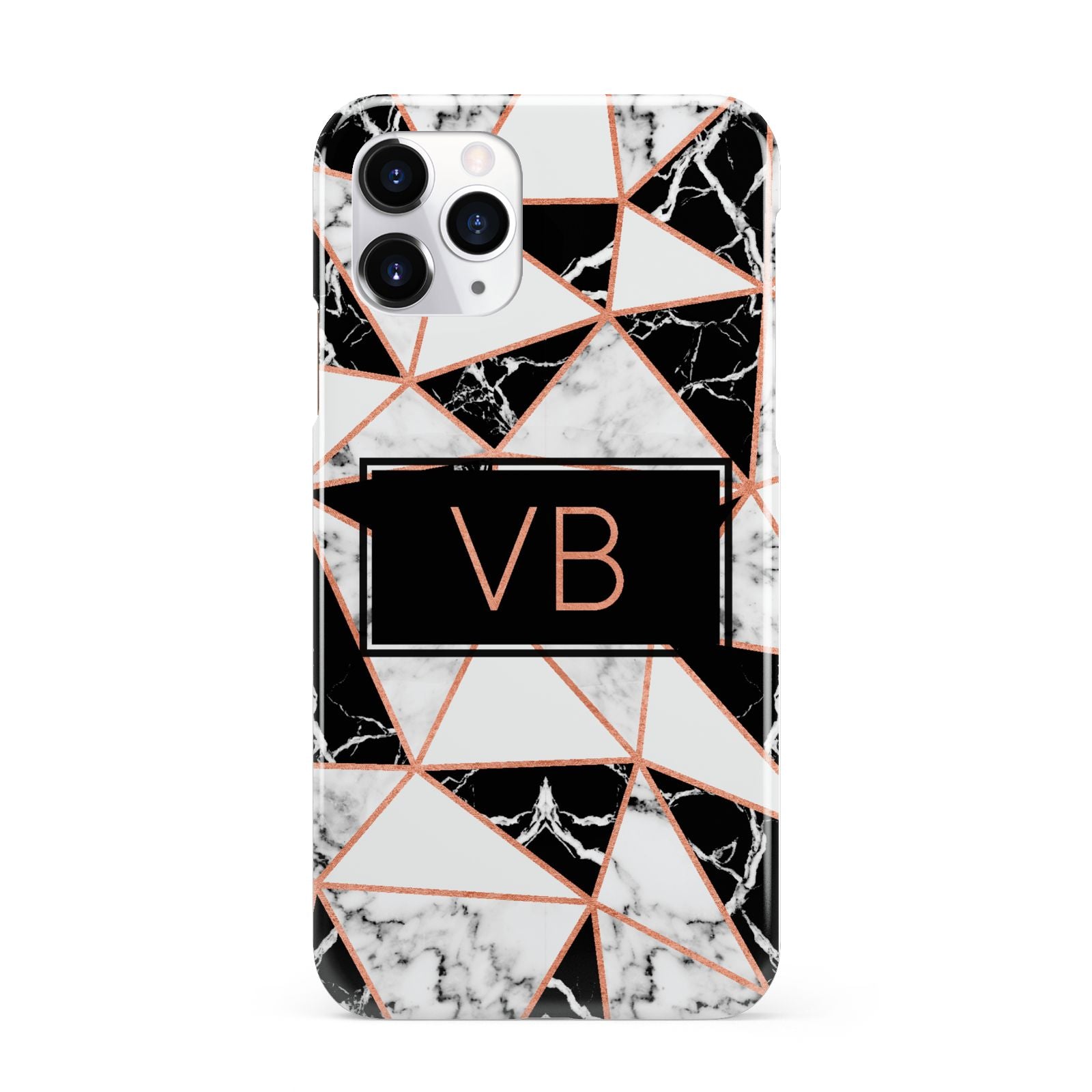 Personalised Copper Marble Initials iPhone 11 Pro 3D Snap Case