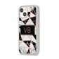 Personalised Copper Marble Initials iPhone 14 Clear Tough Case Starlight Angled Image