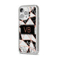 Personalised Copper Marble Initials iPhone 14 Pro Max Glitter Tough Case Silver Angled Image