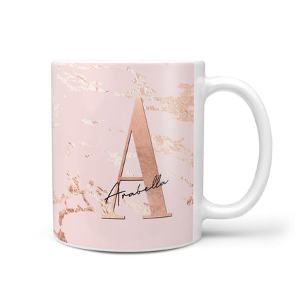 Personalised Copper Pink Marble 10oz Mug