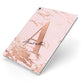 Personalised Copper Pink Marble Apple iPad Case on Silver iPad Side View