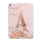Personalised Copper Pink Marble Apple iPad Rose Gold Case