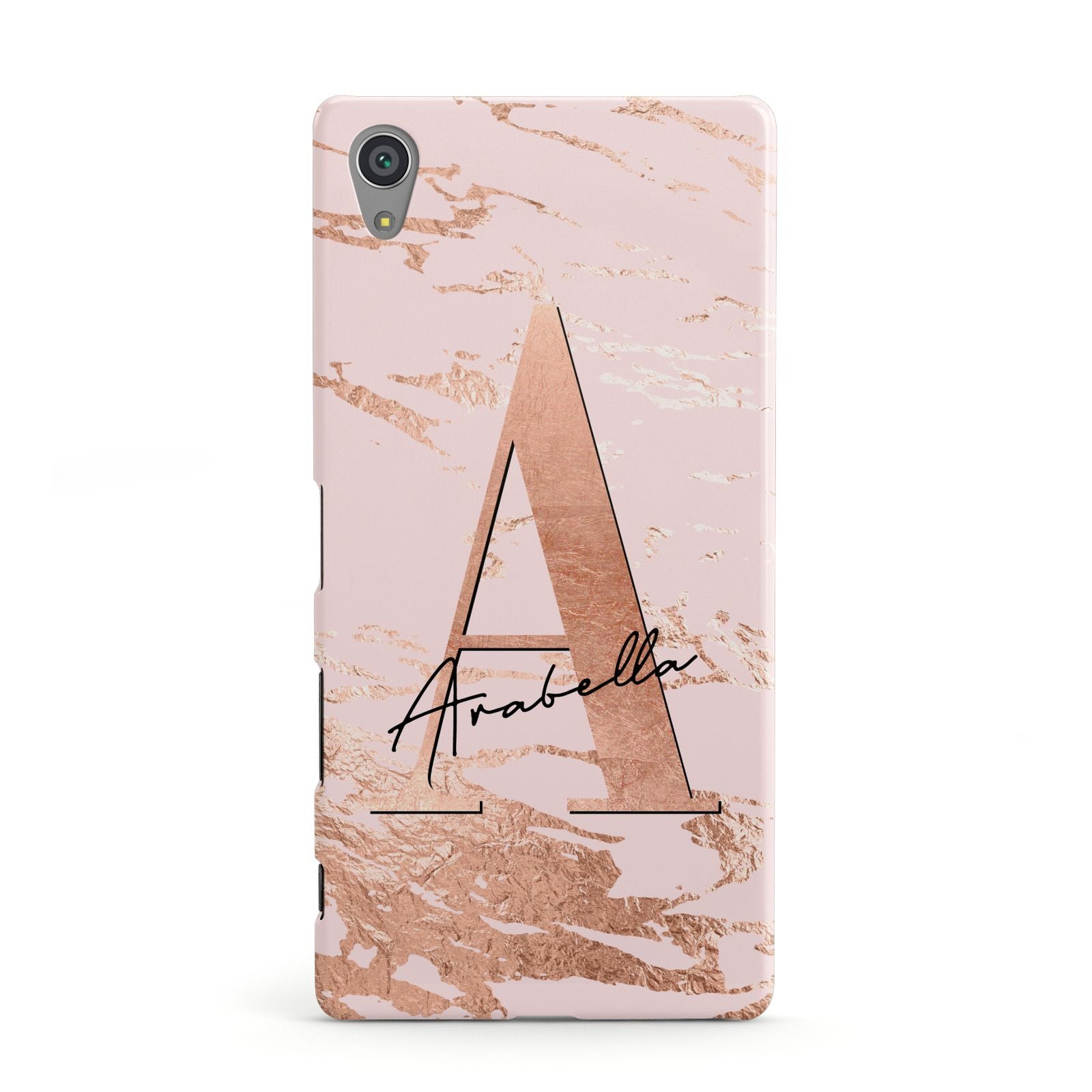 Personalised Copper Pink Marble Sony Xperia Case