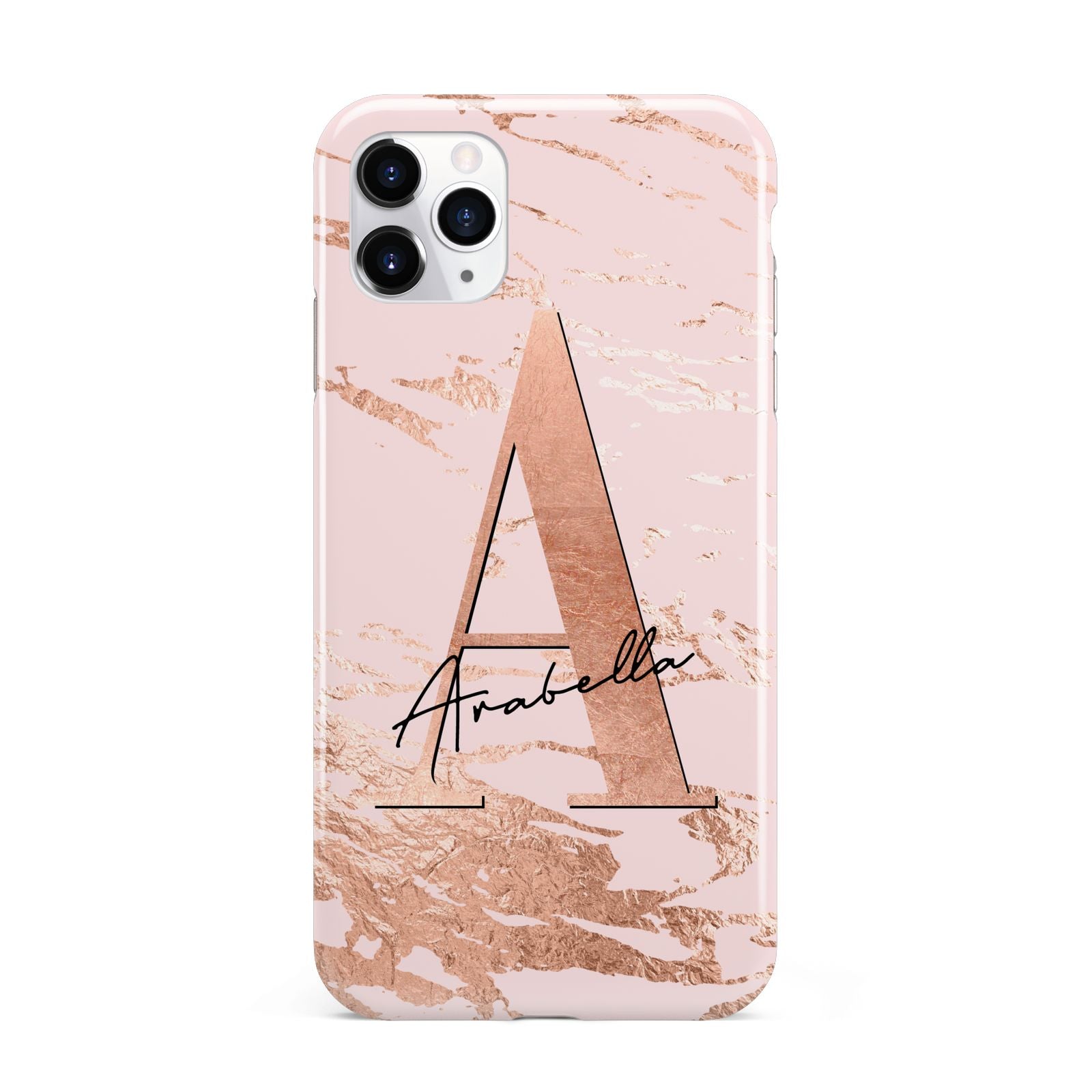 Personalised Copper Pink Marble iPhone 11 Pro Max 3D Tough Case