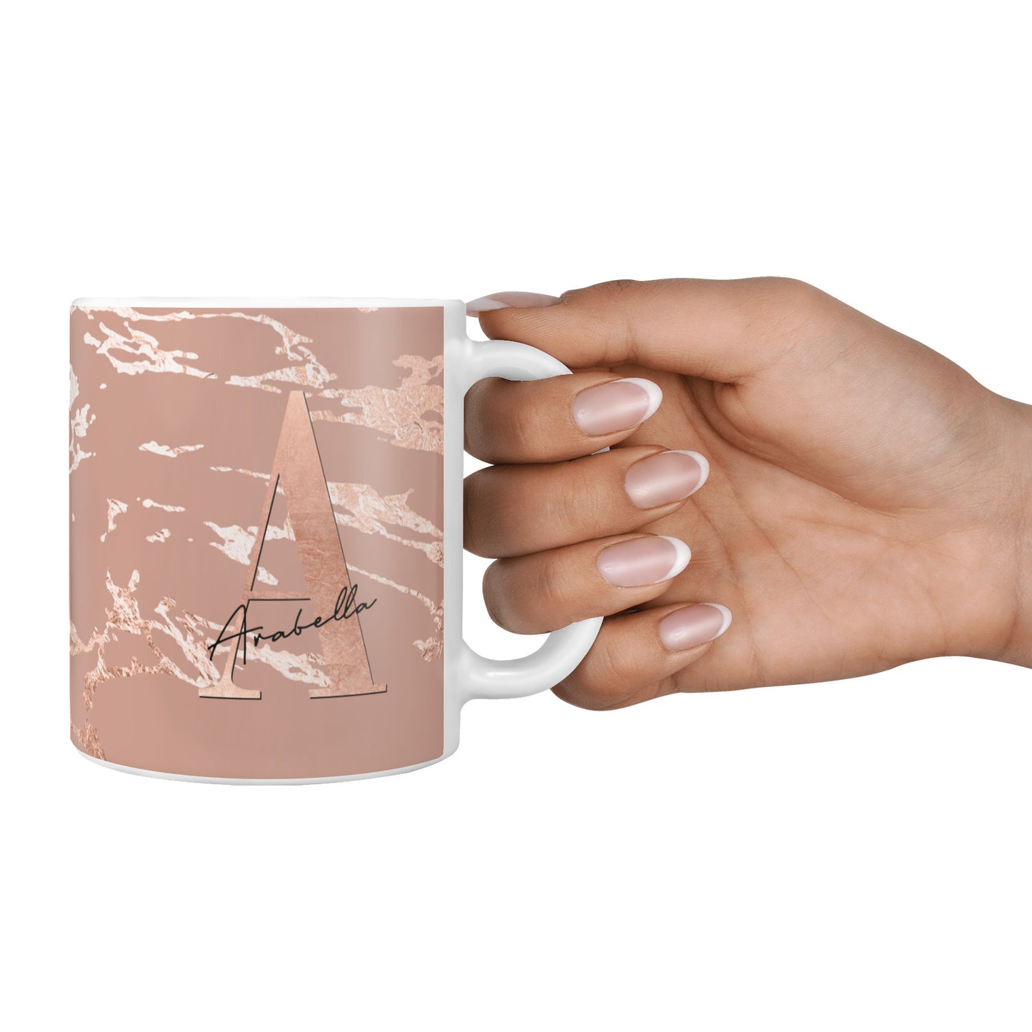 Personalised Copper Taupe Marble 10oz Mug Alternative Image 4