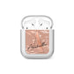 Personalised Copper Taupe Marble AirPods Case