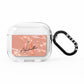 Personalised Copper Taupe Marble AirPods Clear Case 3rd Gen
