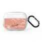 Personalised Copper Taupe Marble AirPods Pro Clear Case