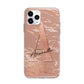 Personalised Copper Taupe Marble Apple iPhone 11 Pro in Silver with Bumper Case