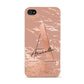 Personalised Copper Taupe Marble Apple iPhone 4s Case