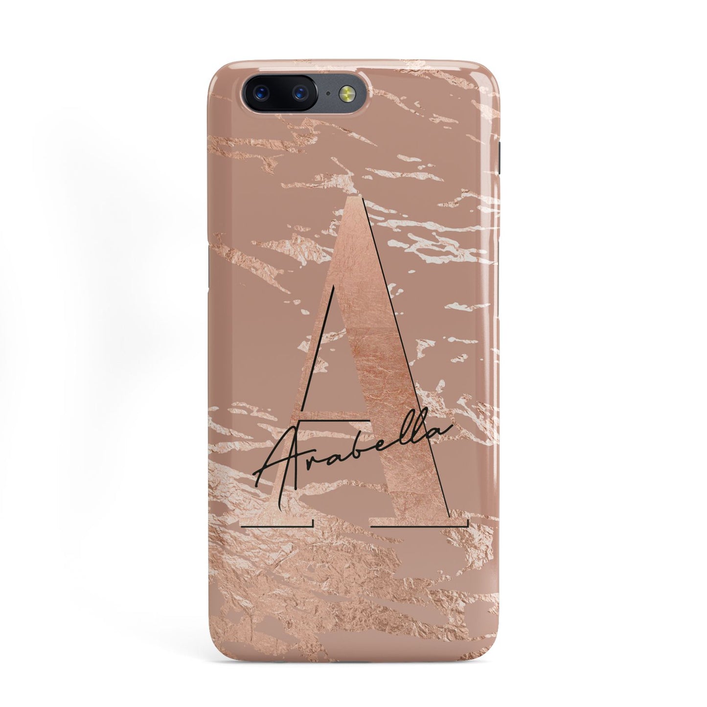 Personalised Copper Taupe Marble OnePlus Case