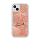 Personalised Copper Taupe Marble iPhone 14 Plus Clear Tough Case Starlight