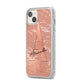 Personalised Copper Taupe Marble iPhone 14 Plus Glitter Tough Case Starlight Angled Image