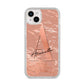 Personalised Copper Taupe Marble iPhone 14 Plus Glitter Tough Case Starlight
