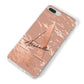 Personalised Copper Taupe Marble iPhone 8 Plus Bumper Case on Silver iPhone Alternative Image