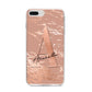 Personalised Copper Taupe Marble iPhone 8 Plus Bumper Case on Silver iPhone