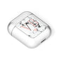 Personalised Coral Heart Initial Marble AirPods Case Laid Flat