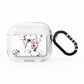 Personalised Coral Heart Initial Marble AirPods Clear Case 3rd Gen