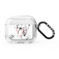 Personalised Coral Heart Initial Marble AirPods Glitter Case 3rd Gen