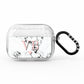 Personalised Coral Heart Initial Marble AirPods Pro Glitter Case