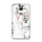 Personalised Coral Heart Initial Marble Huawei Y3 2017