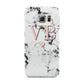 Personalised Coral Heart Initial Marble Samsung Galaxy S6 Edge Case