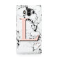Personalised Coral Heart Initialled Marble Huawei Mate 10 Protective Phone Case