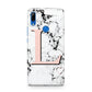 Personalised Coral Heart Initialled Marble Huawei P Smart Z