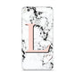 Personalised Coral Heart Initialled Marble Huawei P8 Lite Case