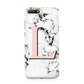 Personalised Coral Heart Initialled Marble Huawei Y6 2018
