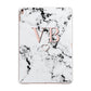 Personalised Coral Initials Heart Marble Apple iPad Rose Gold Case