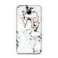 Personalised Coral Initials Heart Marble Huawei Y3 2017