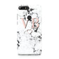 Personalised Coral Initials Heart Marble Huawei Y7 2018