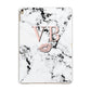 Personalised Coral Initials Lips Marble Apple iPad Gold Case