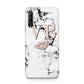 Personalised Coral Initials Lips Marble Huawei P Smart Pro 2019