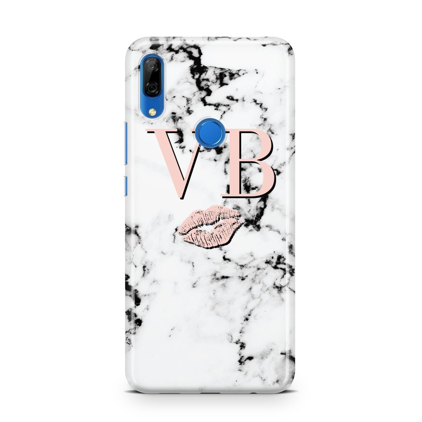 Personalised Coral Initials Lips Marble Huawei P Smart Z