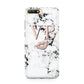 Personalised Coral Initials Lips Marble Huawei Y6 2018