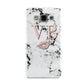 Personalised Coral Initials Lips Marble Samsung Galaxy A3 Case