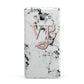 Personalised Coral Initials Lips Marble Samsung Galaxy A7 2015 Case