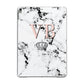 Personalised Coral Initials Marble Crown Apple iPad Grey Case