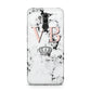 Personalised Coral Initials Marble Crown Huawei Mate 20 Lite