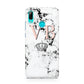 Personalised Coral Initials Marble Crown Huawei P Smart 2019 Case