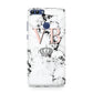 Personalised Coral Initials Marble Crown Huawei P Smart Case