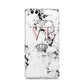 Personalised Coral Initials Marble Crown Huawei P9 Case