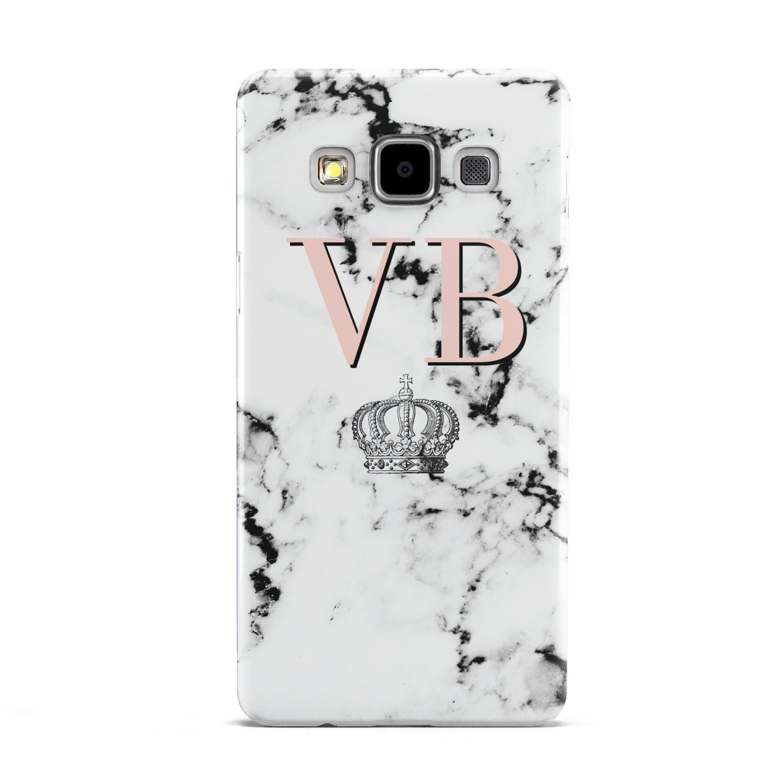 Personalised Coral Initials Marble Crown Samsung Galaxy A5 Case