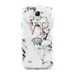 Personalised Coral Initials Marble Crown Samsung Galaxy S4 Mini Case