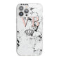 Personalised Coral Initials Marble Crown iPhone 13 Pro Max TPU Impact Case with White Edges