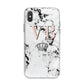 Personalised Coral Initials Marble Crown iPhone X Bumper Case on Silver iPhone Alternative Image 1