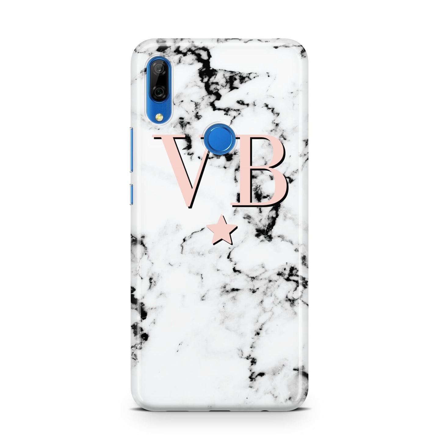 Personalised Coral Initials Star Marble Huawei P Smart Z