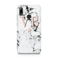 Personalised Coral Initials Star Marble Huawei Y7 2019